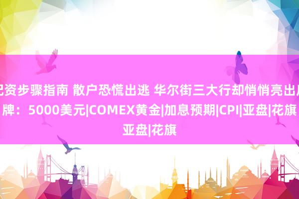 配资步骤指南 散户恐慌出逃 华尔街三大行却悄悄亮出底牌：5000美元|COMEX黄金|加息预期|CPI|亚盘|花旗