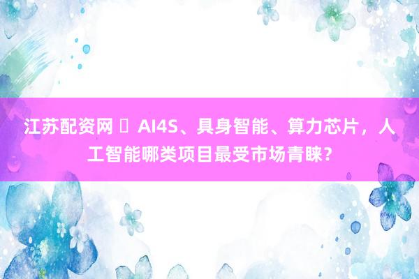 江苏配资网 ​AI4S、具身智能、算力芯片，人工智能哪类项目最受市场青睐？