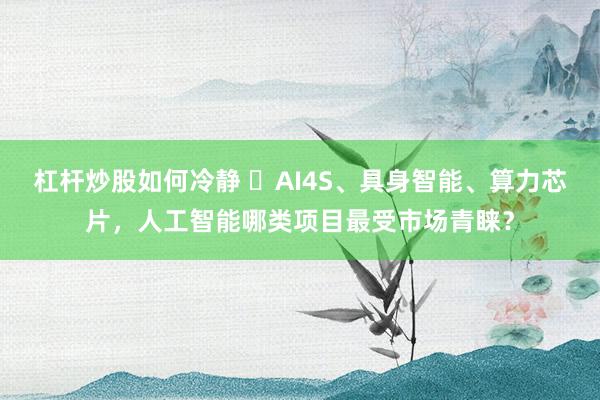 杠杆炒股如何冷静 ​AI4S、具身智能、算力芯片，人工智能哪类项目最受市场青睐？